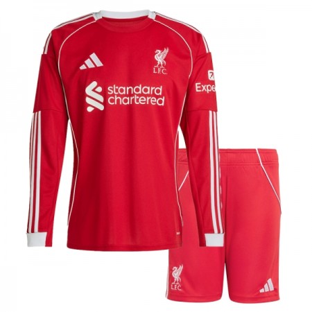 Jalkapallo Pelipaidat/Peliasut Liverpool Lasten Kotipelipaita 2025-26 Pitkähihainen
